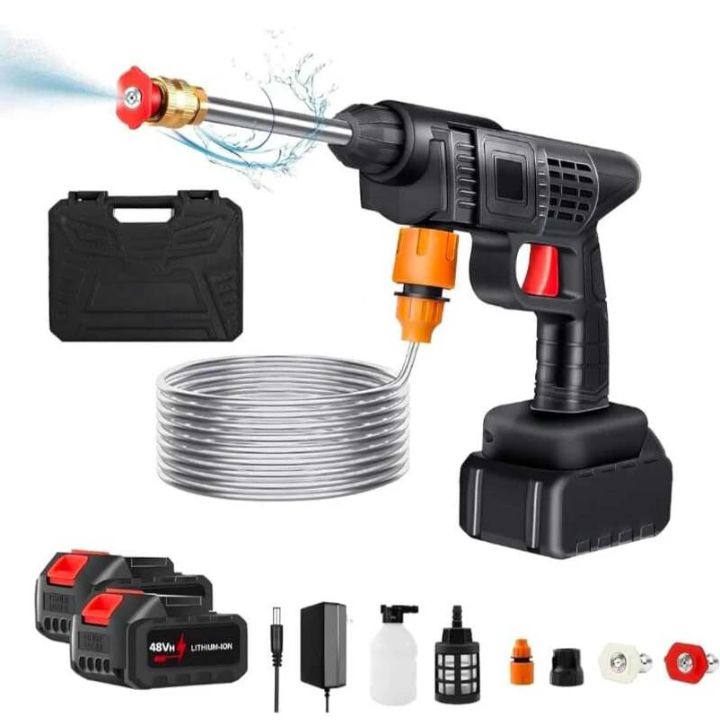 48V Car washing Kit, Portable Pressure Washer with, Rechargeable | Cordless Pressure Washer Gun |  (Double Battery)